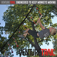 VentureTrek 50FT American Ninja Warrior Obstacle Course for Kids, Ninja Warrior Kids, Ninja Slackline for Backyard, Ninja Warrior Obstacle Course for Kids, Ninja Course Kids, Ninja Kids Toys Outside image 1