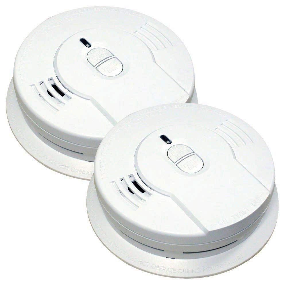 Kidde 10-Year Lithium Ion Battery Operated Smoke Alarm, 2-Pack image 0