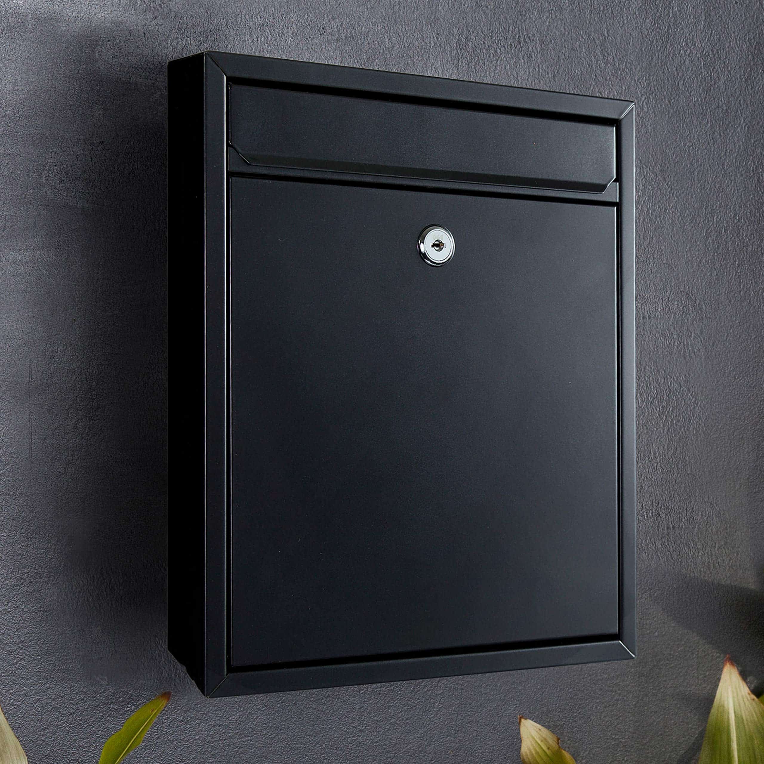 Wall Mounted Locking Steel Powder Coated Mailbox (Medium) image 0