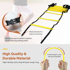 GHB Pro Agility Ladder 2 Pack Agility Training Ladder Speed 12 Rung 20ft with Carrying Bag image 1