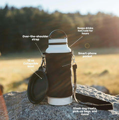 Water Bottle Bindle Bottle White 24oz Puppy Pack image 2