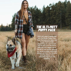 Water Bottle Bindle Bottle White 24oz Puppy Pack image 1