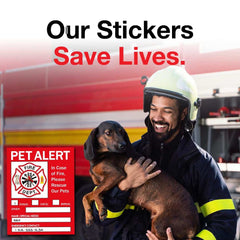 Pet Alert Safety Fire Rescue Stickers - 6 Pack - Save Our Pets Emergency Pet Inside Decal - in Case of Emergency Danger Pet in House Home Window Door Sign image 2