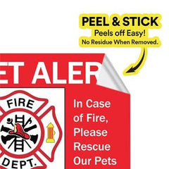 Pet Alert Safety Fire Rescue Stickers - 6 Pack - Save Our Pets Emergency Pet Inside Decal - in Case of Emergency Danger Pet in House Home Window Door Sign image 3