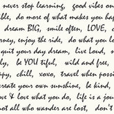 RoomMates Black Dream Big Script Peel and Stick Wallpaper 20.5" x 16.5 feet image 0