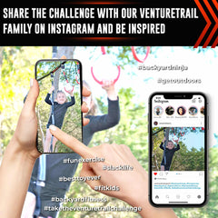 VentureTrek 50FT American Ninja Warrior Obstacle Course for Kids, Ninja Warrior Kids, Ninja Slackline for Backyard, Ninja Warrior Obstacle Course for Kids, Ninja Course Kids, Ninja Kids Toys Outside image 2