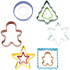 Wilton Christmas Cookie Baking Set, 12-Piece Kit with Non-Stick Cookie Sheet, Cooling Rack & Holiday Cookie Cutters for Baking Fun