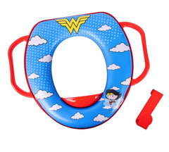 DC Comics Wonder Women Soft Potty Training Seat with Storage Hook and Handles for Toddlers 12 Months and Older Unisex image 0