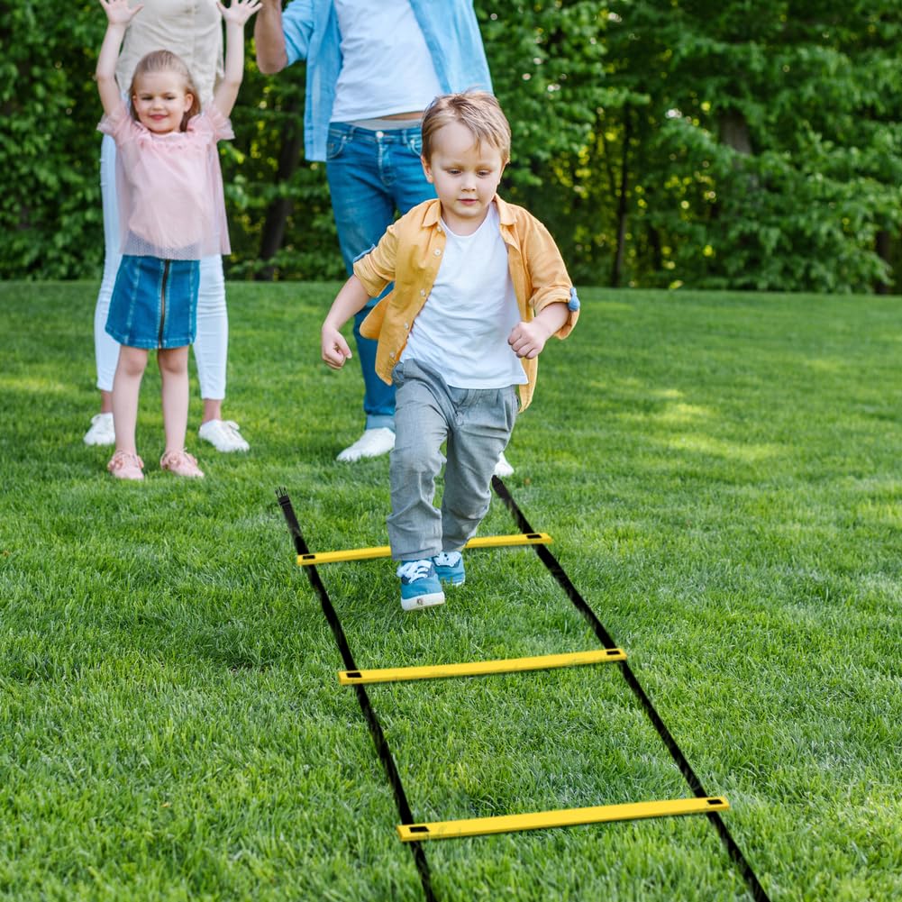 GHB Pro Agility Ladder 2 Pack Agility Training Ladder Speed 12 Rung 20ft with Carrying Bag image 6