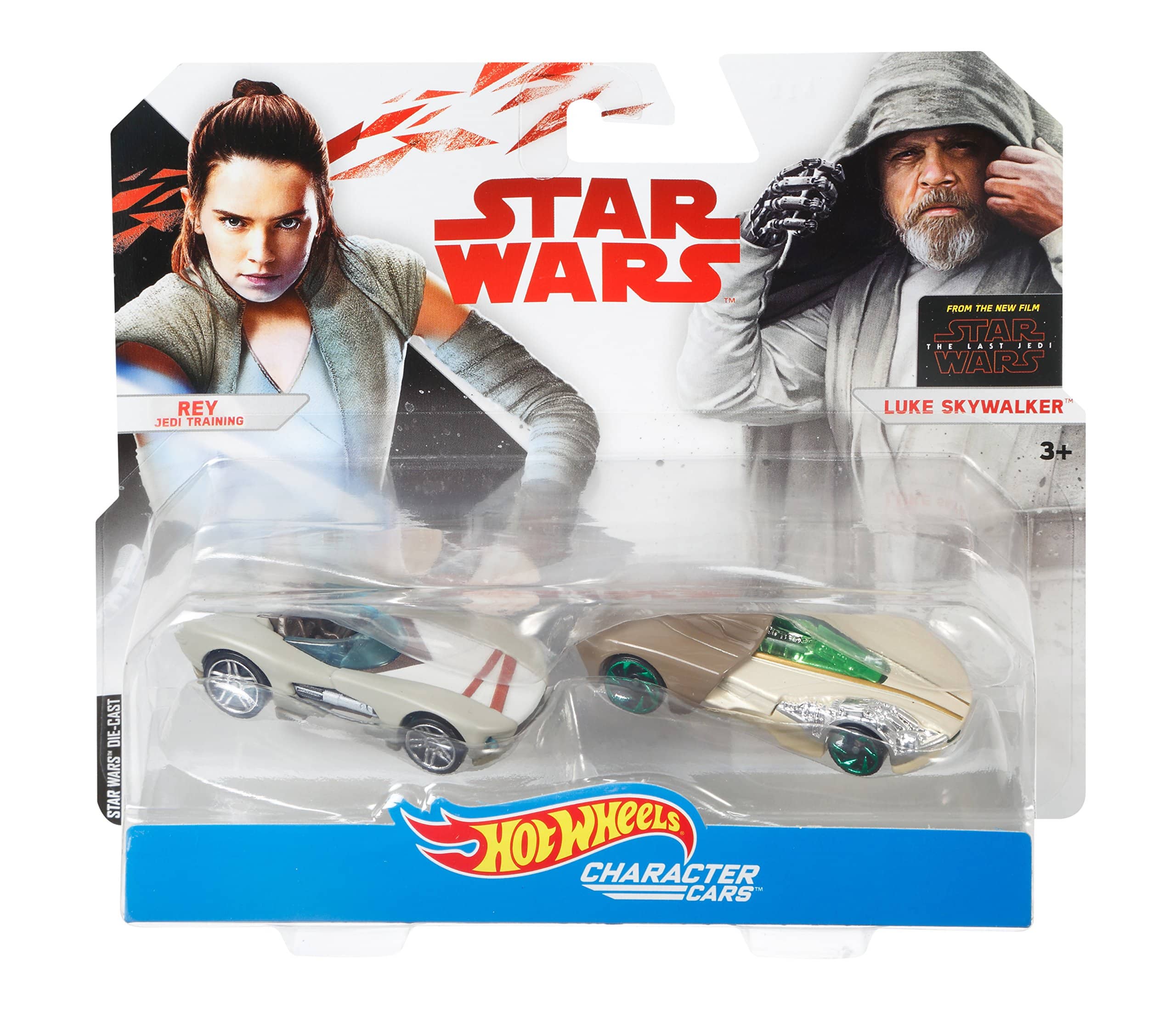 Hot Wheels Star Wars Rey Jedi Training &amp; Luke Skywalker, 2 Pack image 4