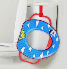 DC Comics Wonder Women Soft Potty Training Seat with Storage Hook and Handles for Toddlers 12 Months and Older Unisex image 2