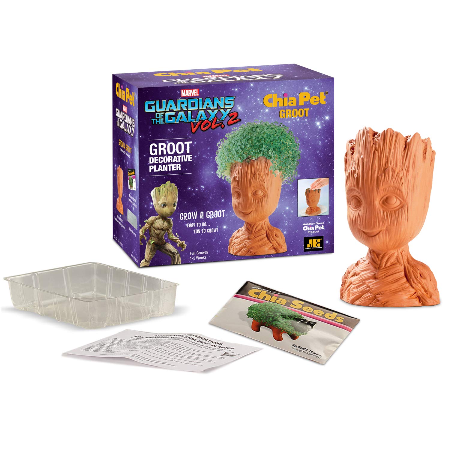 Chia Pet Groot with Seed Pack, Decorative Pottery Planter, Easy to Do and Fun to Grow, Novelty Gift, Perfect for Any Occasion image 3