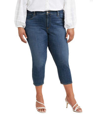 Levi's Women's Plus-Size Shaping Capri Lapis Amidst Indigo 24W image 0