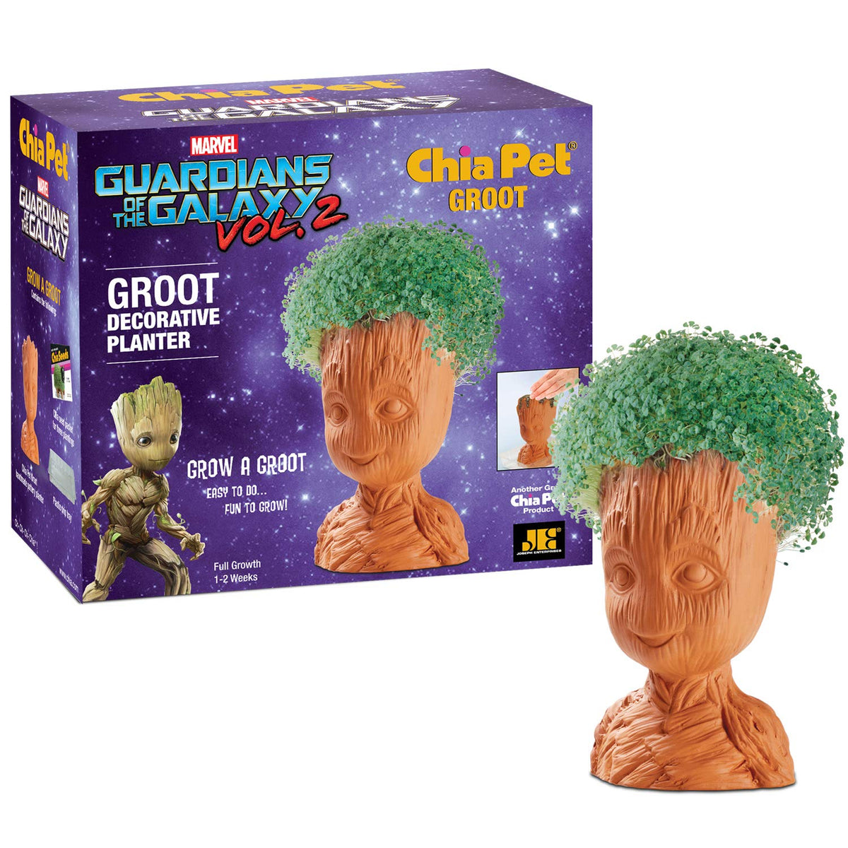 Chia Pet Groot with Seed Pack, Decorative Pottery Planter, Easy to Do and Fun to Grow, Novelty Gift, Perfect for Any Occasion image 0