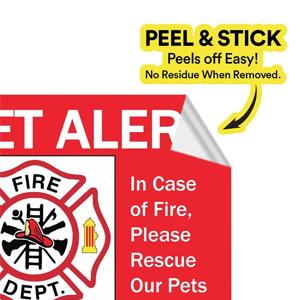 Pet Alert Safety Fire Rescue Stickers - 6 Pack - Save Our Pets Emergency Pet Inside Decal - in Case of Emergency Danger Pet in House Home Window Door Sign image 3