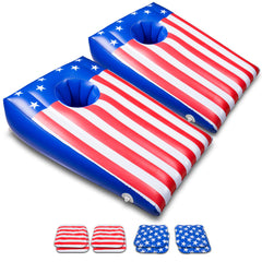 Floating Cornhole Bean Bag Toss and Cornhole with with 8 Beanbags Outdoor Game Pool Accessories for Summer (2 Pack) image 0