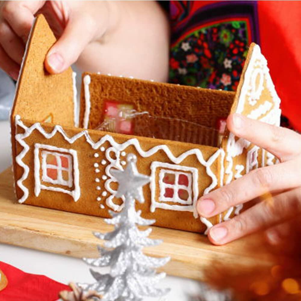 18PCS 3D Christmas Gingerbread House Cookie Cutter Set – Stainless Steel DIY Baking Kit for Cookies, Biscuits & Pastries