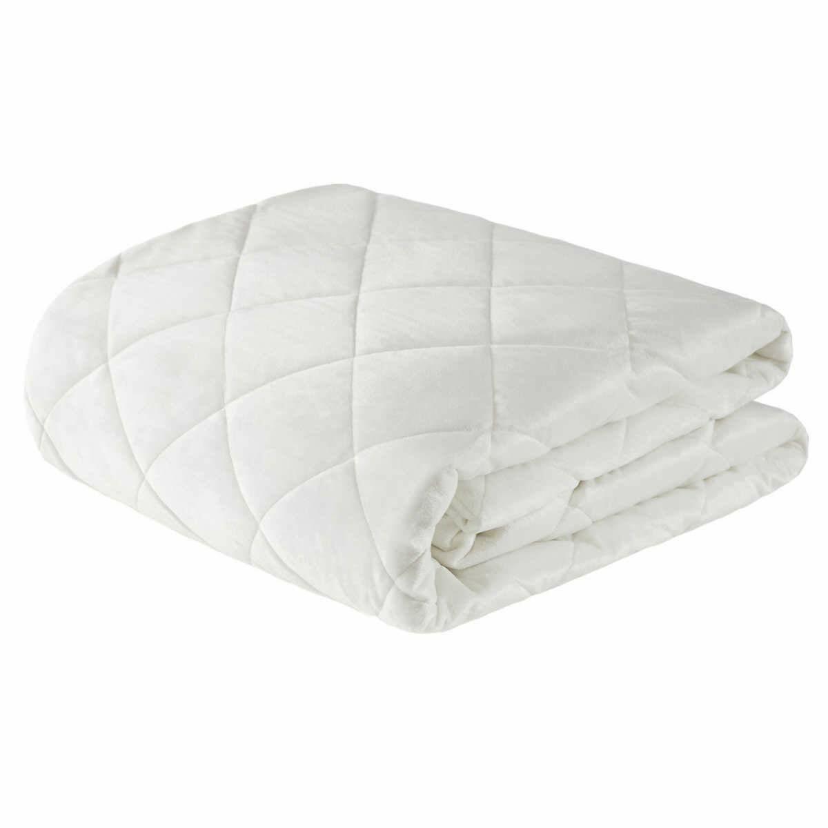 Beautyrest Luxury Quilted Weighted Blanket Ultra Soft Warm Mink with Glass Beads Filling and Zipper Cover Relaxing Pressure Relieving, 60X70-12Lbs, Ivory